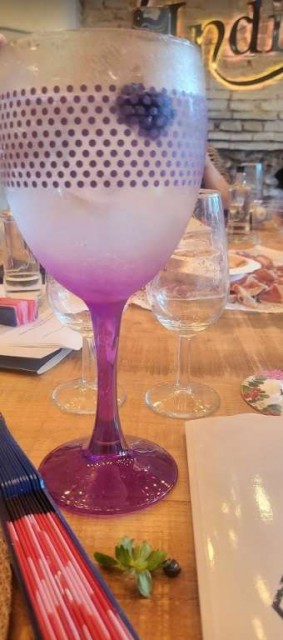 Glass of drink on a table