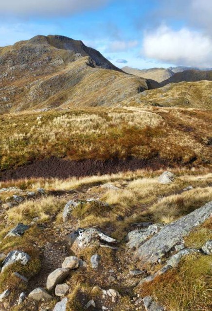 Mountain ridge and summit